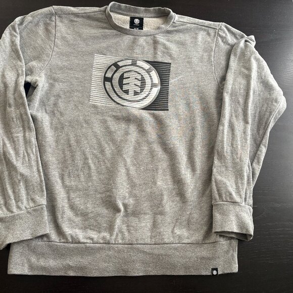 Mens Element Skateboards Gray Crewneck Pullover Sweatshirt Size Medium - Picture 1 of 4
